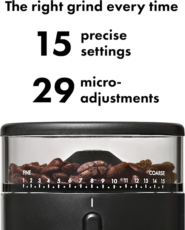 Alt view image 4 of 7 - Brew Compact Conical Burr Electric Coffee Bean Grinder - 50g Capacity