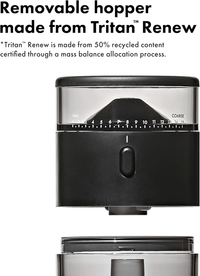 Alt view image 6 of 7 - Brew Compact Conical Burr Electric Coffee Bean Grinder - 50g Capacity