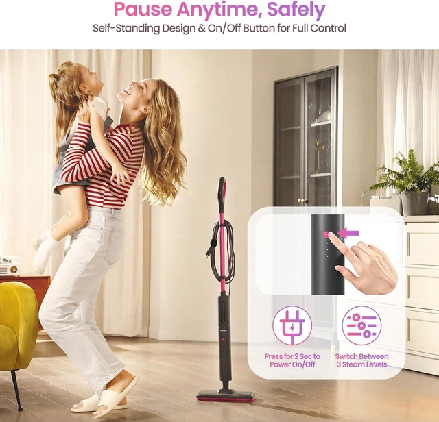 Alt view image 7 of 7 - Steam Mop for Hard Floors, 15s Fast Heat-Up, Compact