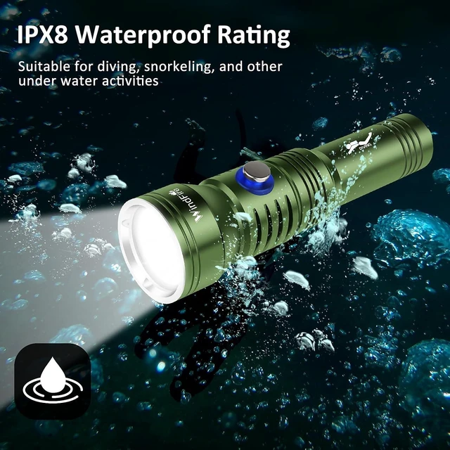 Alt view image 4 of 6 - X1 Dive Light IPX8 Waterproof 210 Feet Scuba Diving Flashlight