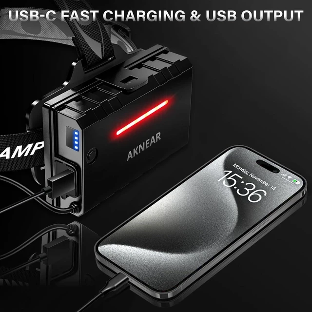 Alt view image 5 of 7 - Rechargeable LED Headlamp 99000 High lumens Super Bright Powerful