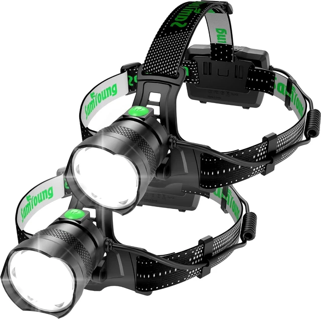 Main image of 2-Pack High Lumens LED Headlamp Rechargeable, Up to 50H Runtime