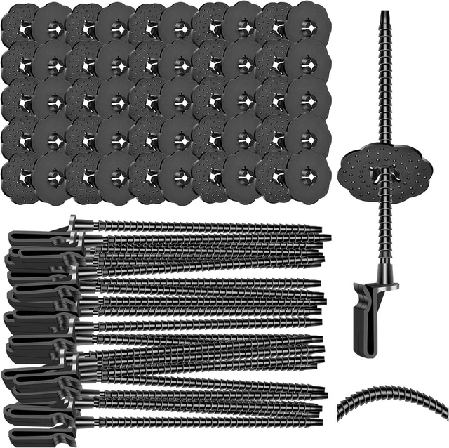 Main image of 100 Sets Nylon Fastener Clips for Solar Panel Bird/Critter Guard Attach Wire Mesh to Solar Panels, Squirrel-Proof Solar Guard Clips