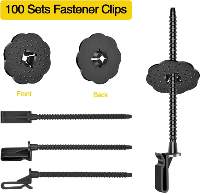 Alt view image 2 of 7 - 100 Sets Nylon Fastener Clips for Solar Panel Bird/Critter Guard Attach Wire Mesh to Solar Panels, Squirrel-Proof Solar Guard Clips