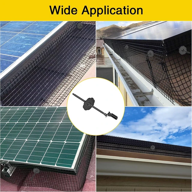 Alt view image 7 of 7 - 100 Sets Nylon Fastener Clips for Solar Panel Bird/Critter Guard Attach Wire Mesh to Solar Panels, Squirrel-Proof Solar Guard Clips