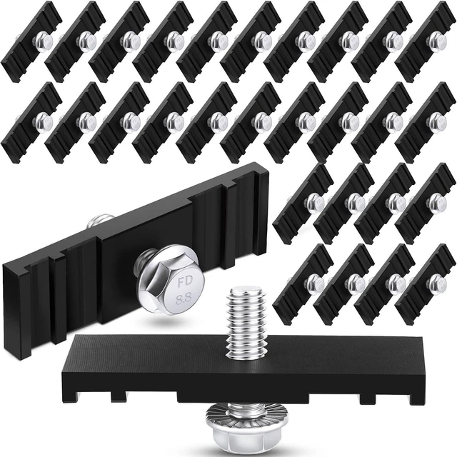 Main image of 60 Sets Chain Link Fence Sign Mounting Bracket for Chain Link Fence Sign Clip Fastener with Bolts for Banner Display, Yard, Business, Events, Easy Installation Mounting Bracket