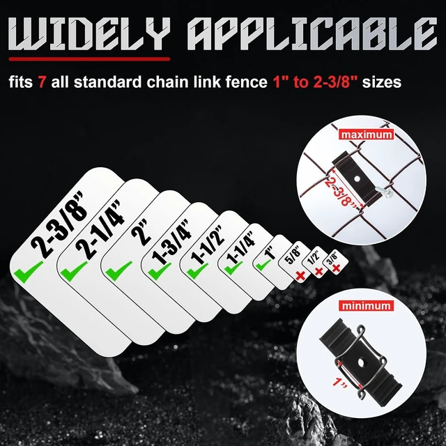 Alt view image 2 of 7 - 60 Sets Chain Link Fence Sign Mounting Bracket for Chain Link Fence Sign Clip Fastener with Bolts for Banner Display, Yard, Business, Events, Easy Installation Mounting Bracket