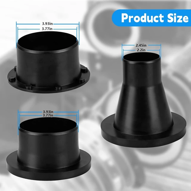 Alt view image 2 of 7 - Magnetic Dust Collection Fittings Kit 4" & 2.5" Hose Adapter Set