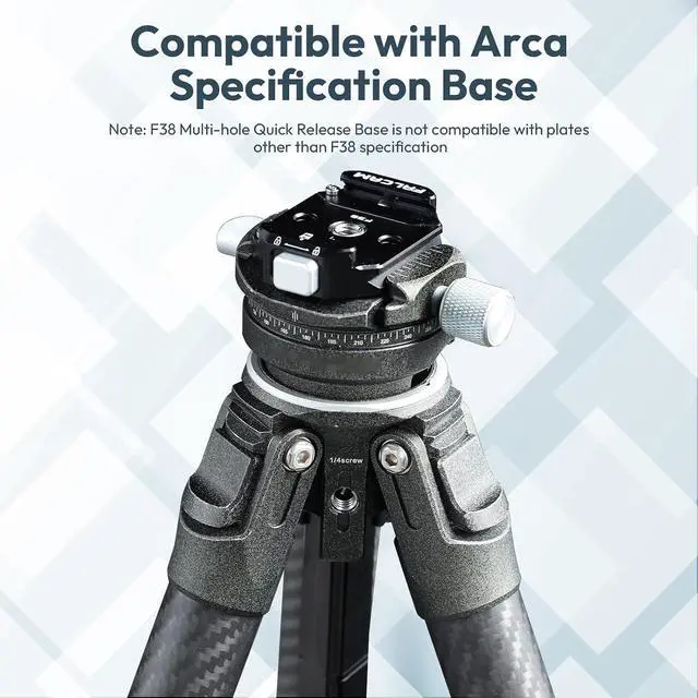 Alt view image 6 of 7 - F38 Quick Release Kit V2, Quick Release System, Base and Plate with 1/4" and 3/8" Screw Thread for Tripod, Monopod, Stabilizer, Slider - F38B3404 | Quick Release System