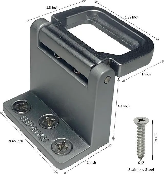 Alt view image 3 of 3 - Window Security Locks, Sliding Door Locks, Sliding Window Stopper for Vertical & Horizontal Sliding Windows & Doors, Secure Your Window and Door with a Simple Flip, for Apartment, Home & Office 4 Pcs