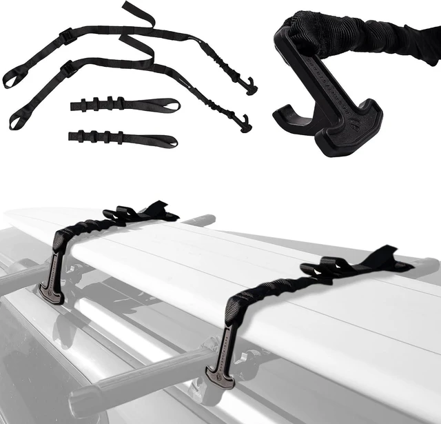 Main image of T-Pull Quick-Release Tie-Down Strap (2 Straps Included) Fast, One-Handed Strap System for Surfboards, Paddleboards, Kayaks & Roof Racks Ultra-Durable, Easy to Use, No Knots or Hassle