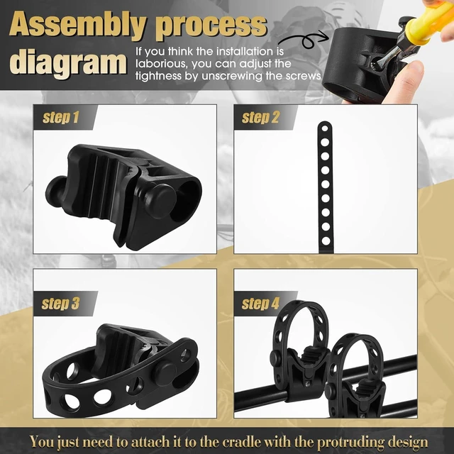 Alt view image 3 of 7 - 8 Sets Bike Rack Straps Replacement Bicycle Hitch Strap Cradle Car Rack Parts Bike Carrier Mount Rubber Strap for SUV Truck Minivan Hatchback Sedan Accessories (1 Inch Trailer Hitch)
