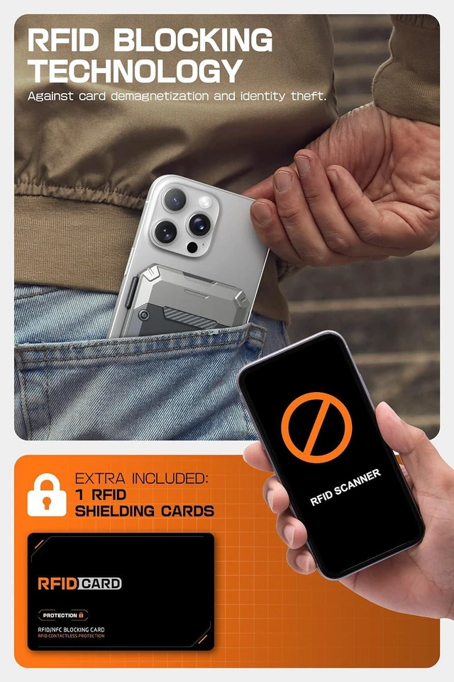 Alt view image 6 of 7 - for MagSafe Wallet with Adjustable Stand, Hold 5 Cards, Silver