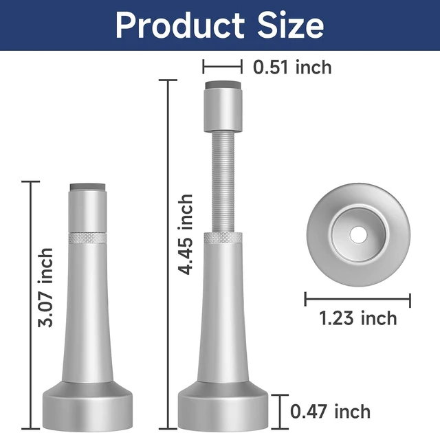 Alt view image 2 of 6 - 5 Pcs Adjustable Door Stoppers for Bottom of Door