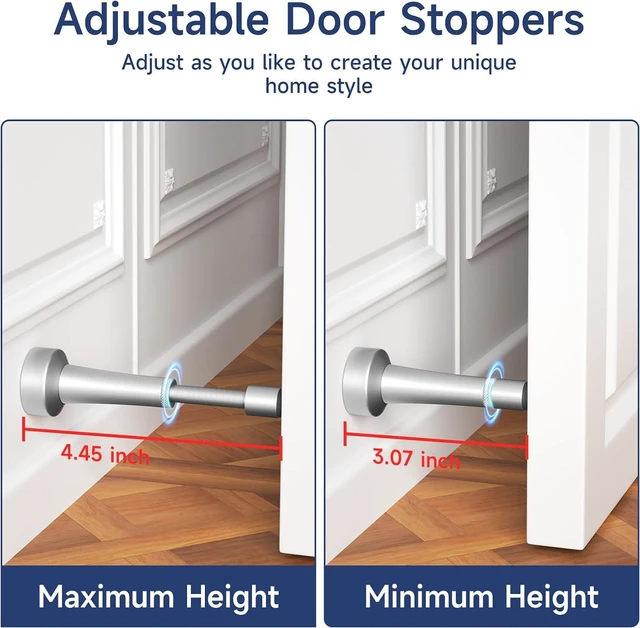 Alt view image 3 of 6 - 5 Pcs Adjustable Door Stoppers for Bottom of Door