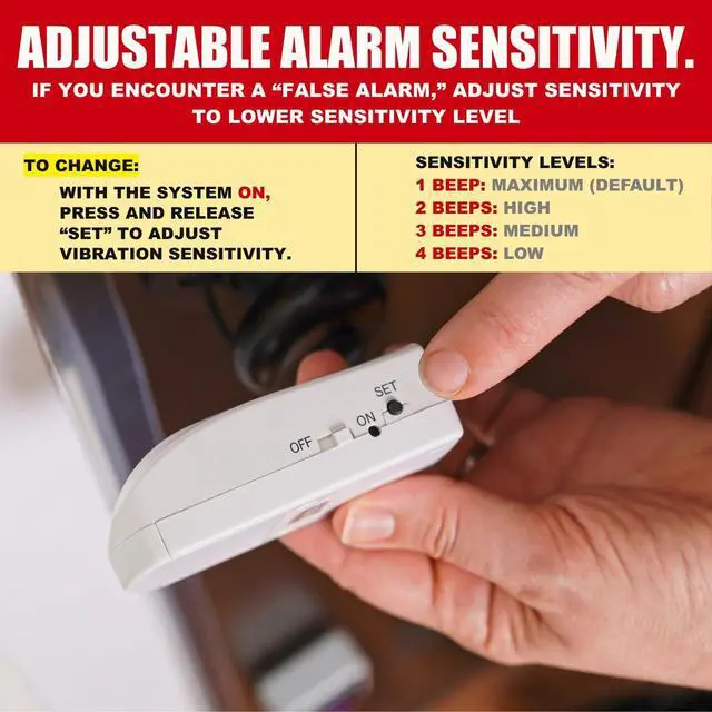 Alt view image 4 of 7 - Securityman Door Handle Alarm with 130dB Vibration Triggered Portable Door Alarms When Opened - Perfect for Kids, Toddler, Elderly, Hotel, Travel, Bedroom (2 Pack Door Security)