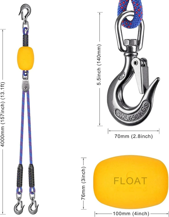 Alt view image 6 of 7 - Heavy Duty Boat Tow Harness, Boat Tow Rope, Water Ski Rope