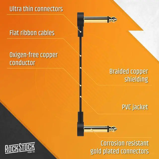 Alt view image 4 of 7 - Guitar Flat Patch Cables (Pack of 3) - 24 Inch C-Shape Ultra-Thin