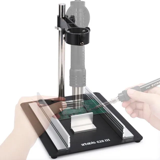 Main image of 628 III Professional PCB Holder Heavy & Solid 1.7kg with Hot Air Rework Bracket Helping Hands for Clamp Holding Circuit Board and SMD Reflow Soldering