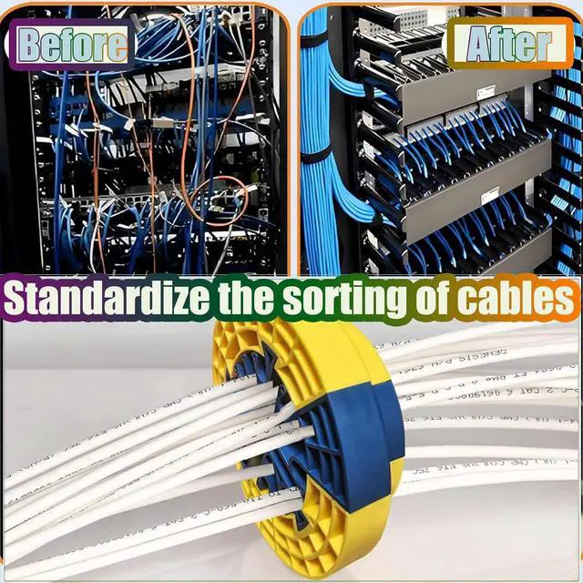 Alt view image 4 of 6 - Wire Combing Device, Network Cable Management,Network Tools for Sorting Wires, (Blue-Red+Yellow Blue+Blue Yellow) 3 Cable Organization Tools, and Ethernet Cable Organization Tools