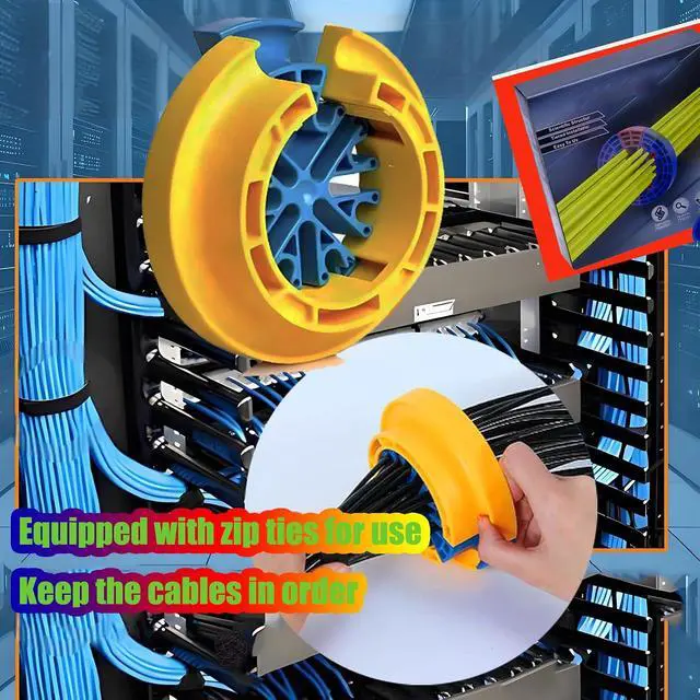 Alt view image 6 of 6 - Wire Combing Device, Network Cable Management,Network Tools for Sorting Wires, (Blue-Red+Yellow Blue+Blue Yellow) 3 Cable Organization Tools, and Ethernet Cable Organization Tools