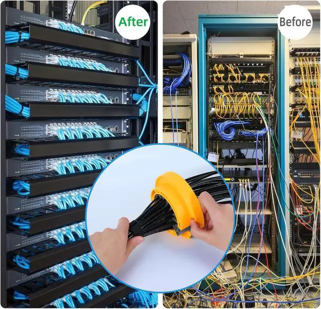 Alt view image 7 of 7 - Wire Comb Kit, Network Cable Management Tool Set, Network Tools for Comb Data Cables or Wires, Cable Management Comb and Ethernet Cable Wire Comb Organizer Tool
