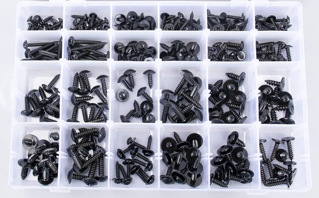 Alt view image 4 of 5 - 270 Pcs Automotive Body Screw Assortment Kit, Phillips Head Self-Tapping Washer Head Screws, #8 #10 #12 #14
