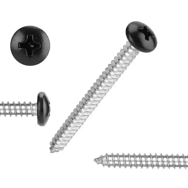 Alt view image 3 of 7 - 365 PCS #6#8#10 Black Painted Phillips Pan Head Wood Screws Assortment Set, Stainless Steel 304 Fastener Kit for Cabinetry & Woodworking