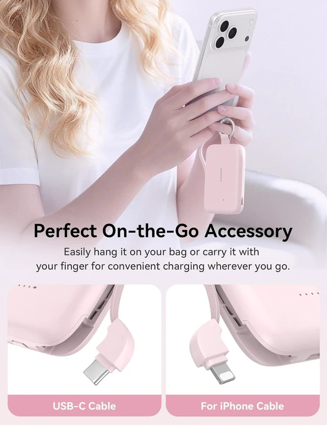Alt view image 2 of 7 - CharmGo Portable Charger 30W PD 10000mAh Power Bank Fast Charging