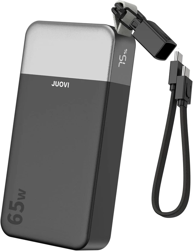 Main image of 65w Portable Charger for Laptop Power Bank 20000mAh with USB-C Cable