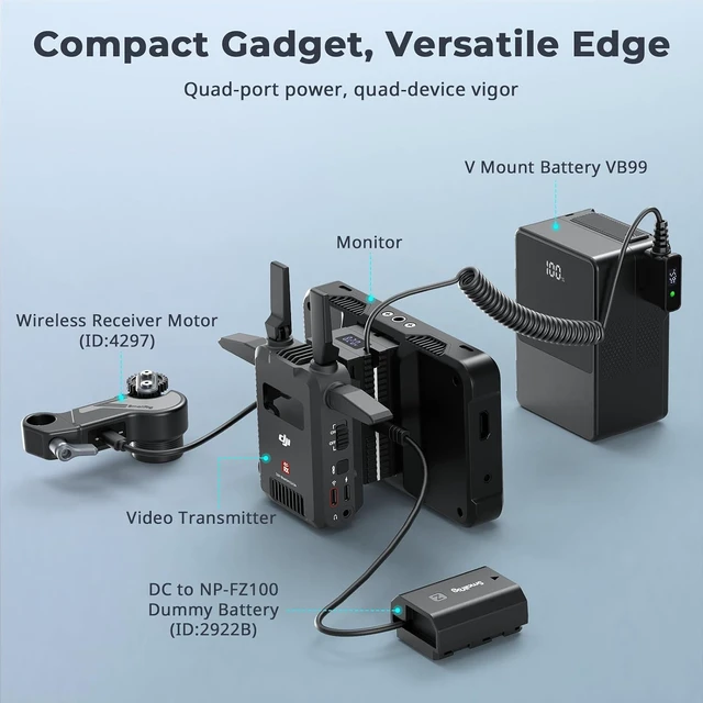 Alt view image 4 of 7 - NPF Dummy Battery, D-tap to Dual-Sided NP-F Power Cable - 4884