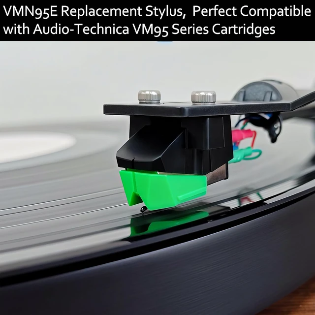 Alt view image 6 of 6 - AT-VMN95E Elliptical Replacement Turntable Stylus for AT-VM95 Series Cartridges, Compatible with Audio-Technica AT-LP120X, AT-LP120XUSB, AT-LP120XBT-USB & AT-LP1240-USB