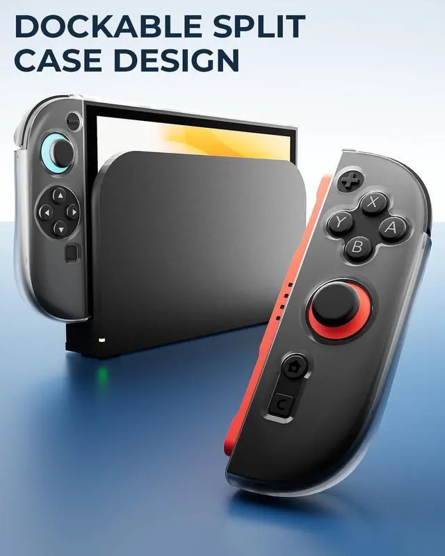 Alt view image 6 of 7 - Wireless Pro Controllers Accessories Bundle for Switch 2 18-in-1 | Screen Protector, Carrying Case, Dockable Console Protective Cover, Thumb Grip for Joycon, Steering Wheel, Switch2 Game Kit