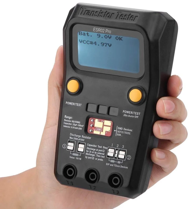 Main image of ESR02 Pro Transistor Tester, Digital SMD Capacitor, Inductance & Diode Checker