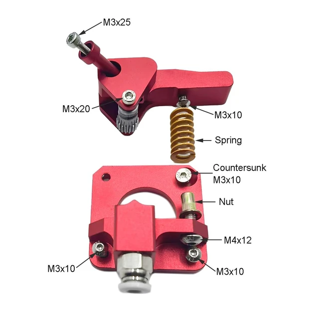 Alt view image 7 of 7 - Direct Dual Gear Extruder Kit with Stepper Motor