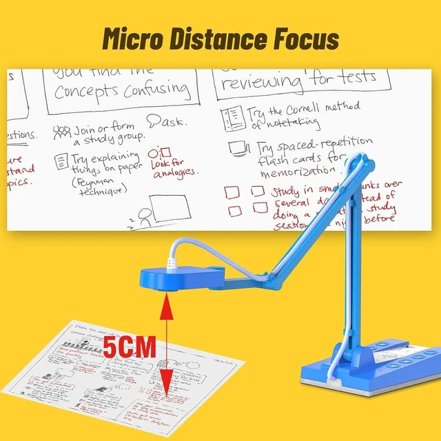 Alt view image 6 of 7 - 4K Ultra HD 10MP USB Document Camera for Teachers, Works with Mac, Windows & Chromebook