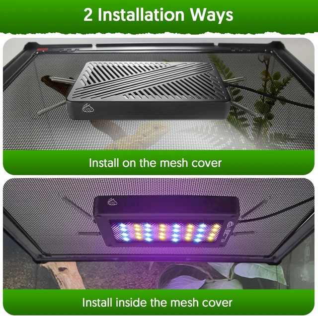 Alt view image 6 of 7 - 24W UVB Light for Reptiles with 24/7 Timer & 4 Lighting Modes