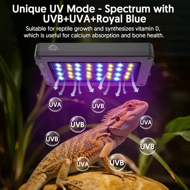 Alt view image 5 of 7 - 24W UVB Light for Reptiles with 24/7 Timer & 4 Lighting Modes