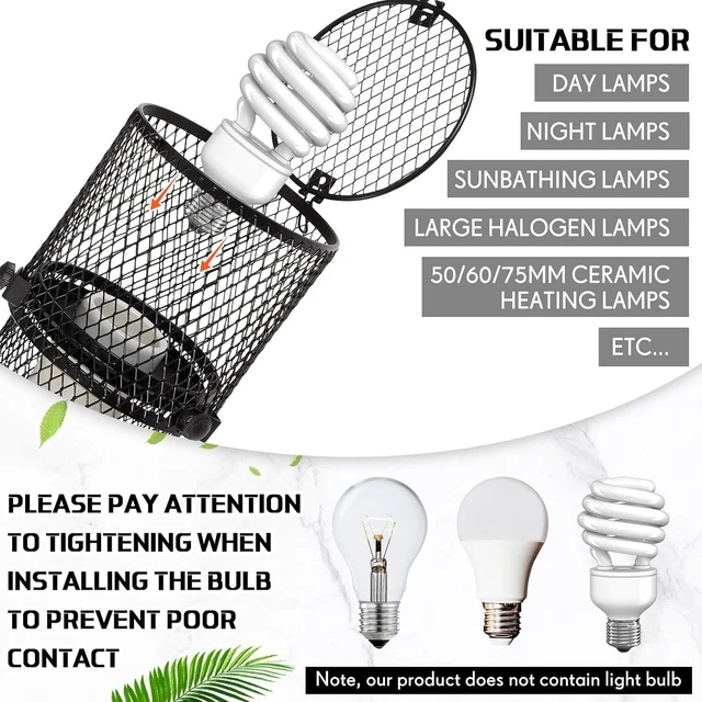 Alt view image 5 of 6 - 2-Pack Retractable Anti-Scald Mesh Cage Stand for Reptile Heat Lamps, White