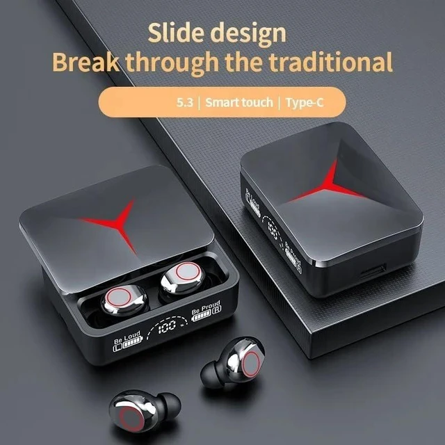 Alt view image 7 of 7 - Wireless Earbuds with Noise Canceling Mic, Bluetooth 5.3, Waterproof, Touch Control, LED Display, Gaming Headset, HD Call, Voice Assistant, HiFi Stereo Sound, 150 H, Wireless Earphone,, Black