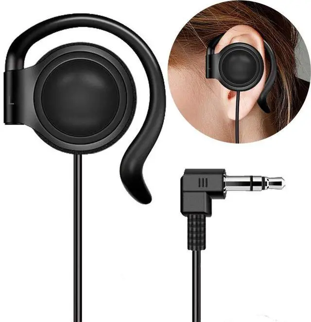 Main image of Wired Single Headphones 3.5mm Left-Side Earphone One Ear Ear-Hook Headphone for EXD-101 ATG-100T Wireless Tour Guide Receiver Radio Podcast Laptop MP3 Ear Bud (Left-Side Earphone)
