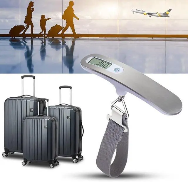 Alt view image 3 of 4 - High Precision Digital Travel Scale for Suitcase Luggage Weight 110lb 50KG Capacity Silver