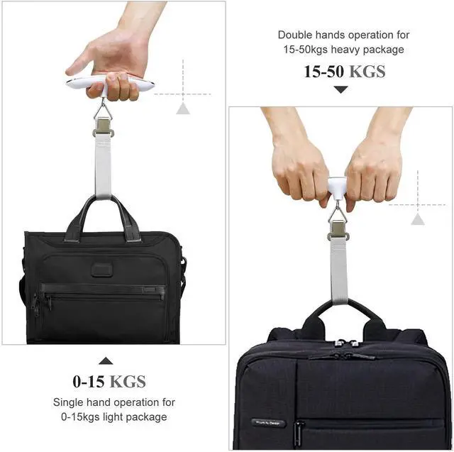 Alt view image 2 of 4 - High Precision Digital Travel Scale for Suitcase Luggage Weight 110lb 50KG Capacity Silver
