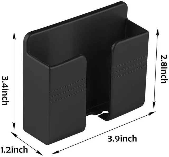 Alt view image 6 of 6 - 2Pcs Phone Holder Wall Mounted, Phone Stand with Self Adhesive. Phone Holder for RV Charging.Compatible with iPhone and Android (2Pack-Black)