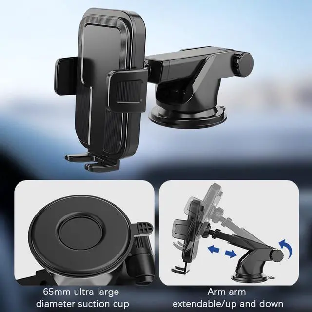 Alt view image 4 of 18 - SOEWIOU Car Cell Phone Mount, Rotatable Vehicle Air Vent Cellphone Holder with Suction Cup Base, Hands Free Automotive Smartphones Bracket Accessories, Universal for SUV, Sedan, Truck