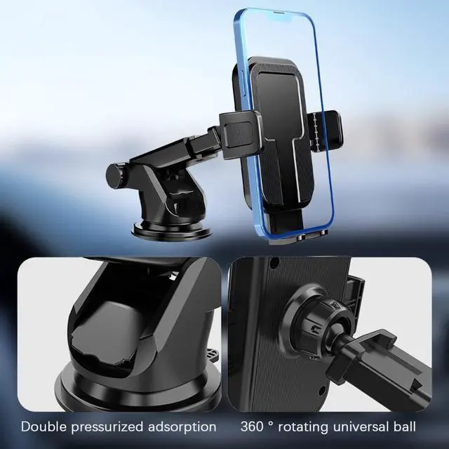 Alt view image 5 of 18 - SOEWIOU Car Cell Phone Mount, Rotatable Vehicle Air Vent Cellphone Holder with Suction Cup Base, Hands Free Automotive Smartphones Bracket Accessories, Universal for SUV, Sedan, Truck