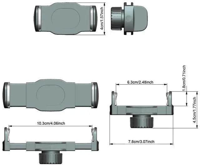 Alt view image 2 of 5 - ThtRht 2 Pack Phone Holder Mount Clip Ball Joint Connector Socket Replacement 17mm Rotating Ball Head with Fixed Nut for Car Wireless Charger Cellphone Clamp Ring Light Selfie Hose Stand Bracket