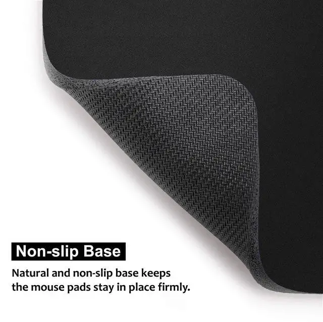 Alt view image 5 of 6 - Small Mouse Pad 6 x 8 Inch, Mini Mouse Pad Thick for Laptop Wireless Mouse Home Office Travel, Portable & Washable (Black)