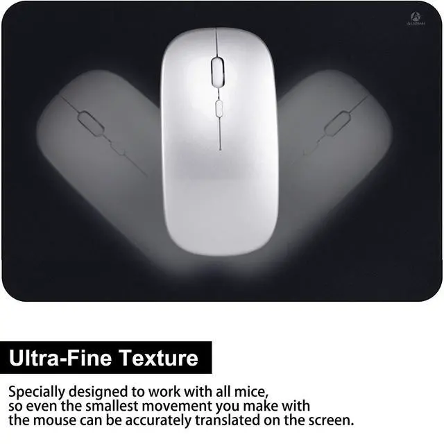 Alt view image 6 of 6 - Small Mouse Pad 6 x 8 Inch, Mini Mouse Pad Thick for Laptop Wireless Mouse Home Office Travel, Portable & Washable (Black)