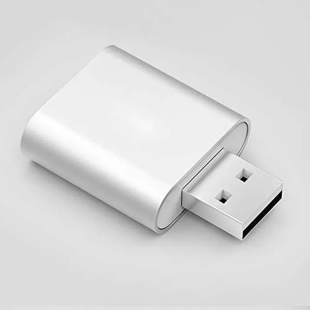 Alt view image 2 of 4 - USB Audio Adapter with 3.5mm Speaker/Headphone and Microphone Jacks, Plug and Play, No External Drivers, Campatible with Windows, Mac, Linux and Chromebook